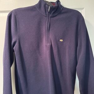 Men's Dark Blue Half-Zip Fleece Sweater